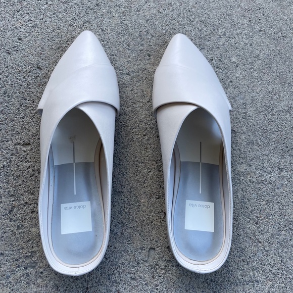Dolce Vita Ivory Criss Cross Leather Mules - Picture 4 of 12
